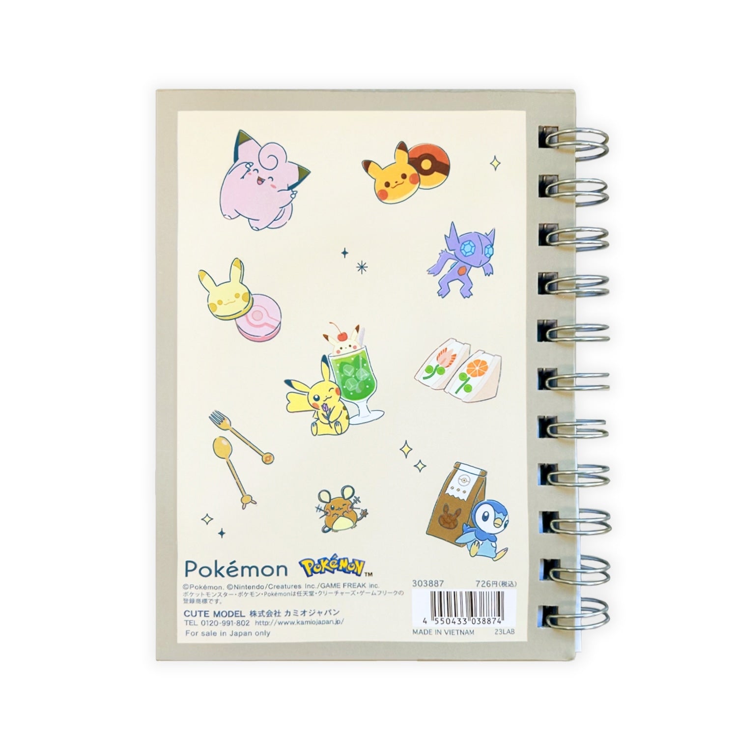 A6W ring notebook featuring Pokemon characters, official Japan release