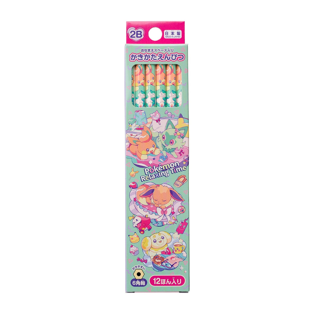 2B Pencil Set of 12 Pokémon Relaxing Time