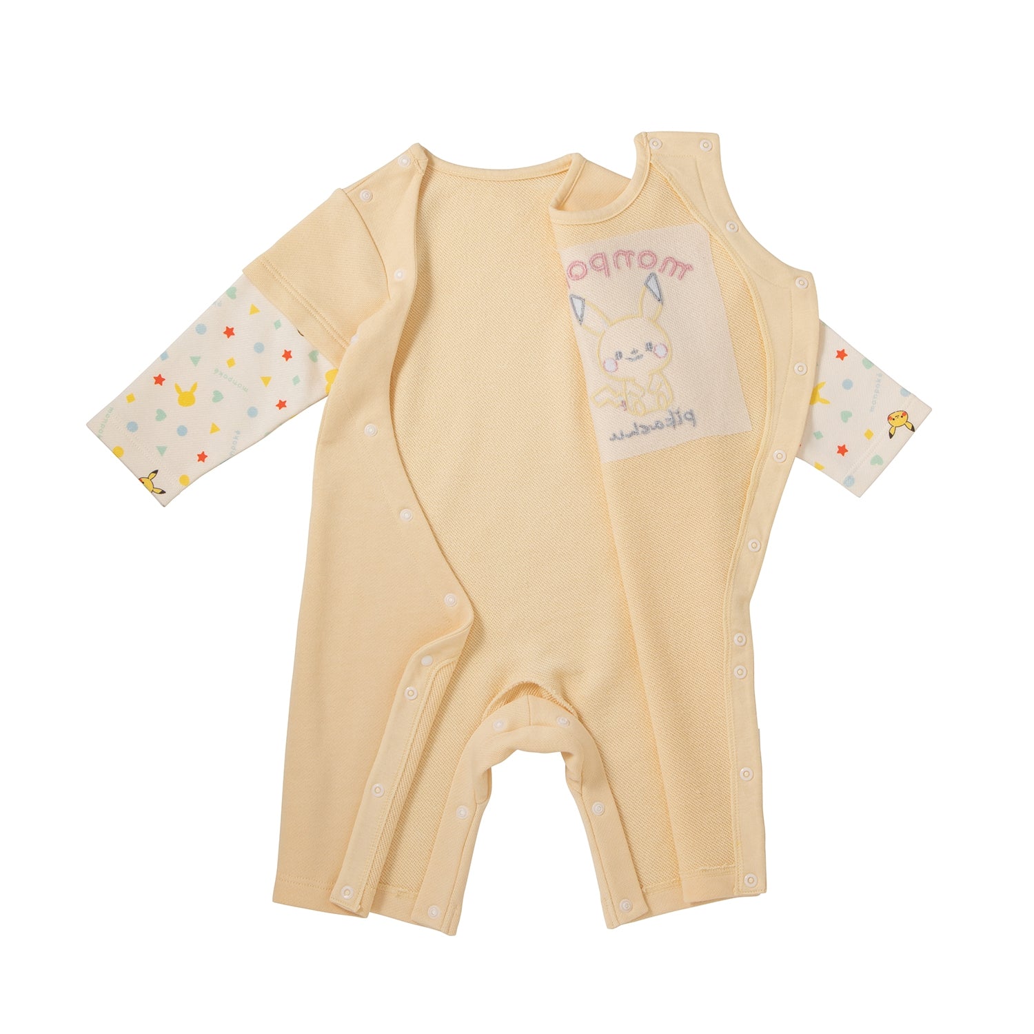 Monpoke applique layered romper