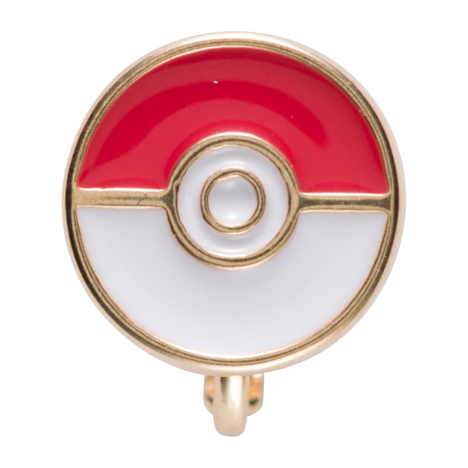 Pokémon Monster Ball earrings with red and white details from Japan