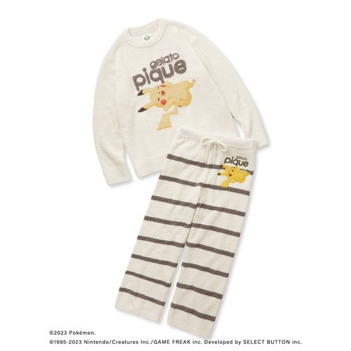 [gelato pique] Baby Moco Jacquard Pullover & Long Pants Set Ivory