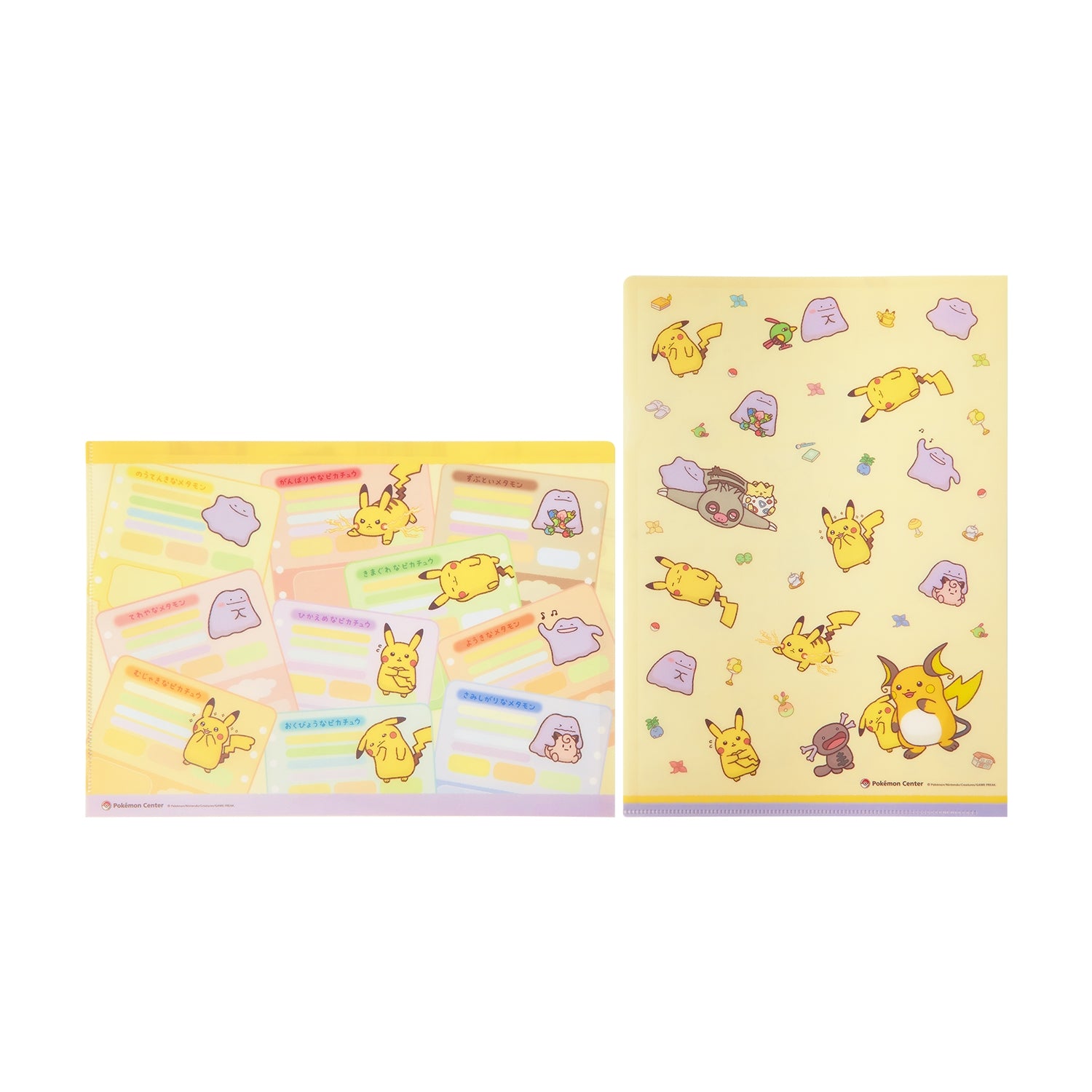 A4 clear file set of 2, 10 pockets, 10 colors