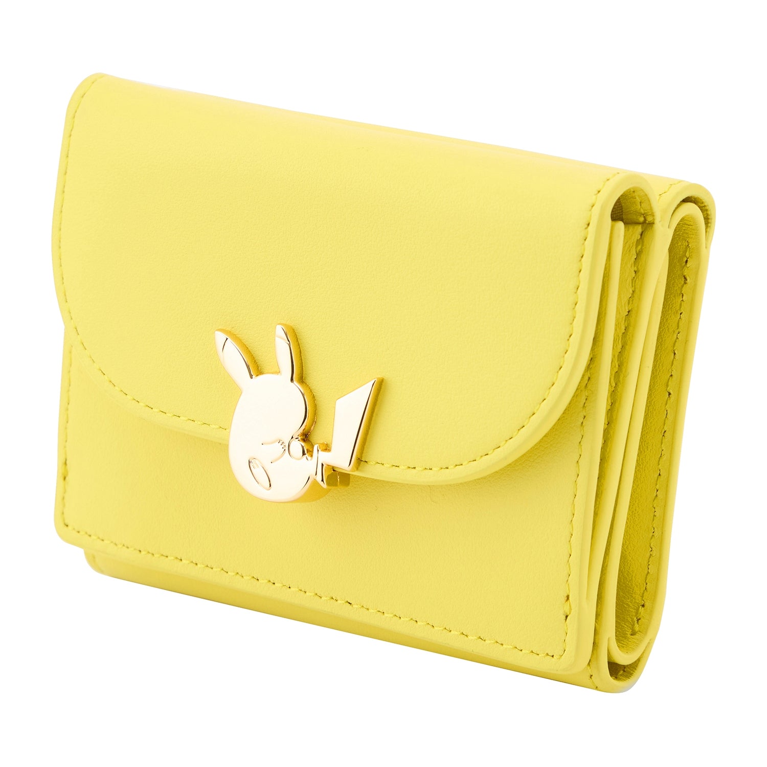 Genuine leather tri-fold wallet Pikachu