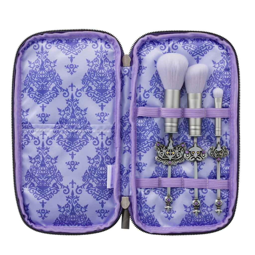 Close-up of Pokemon makeup brushes with unique handle designs from Japan