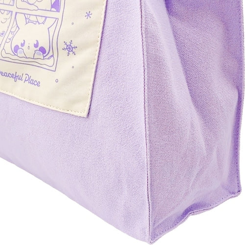 Square tote bag winter pocket piece
