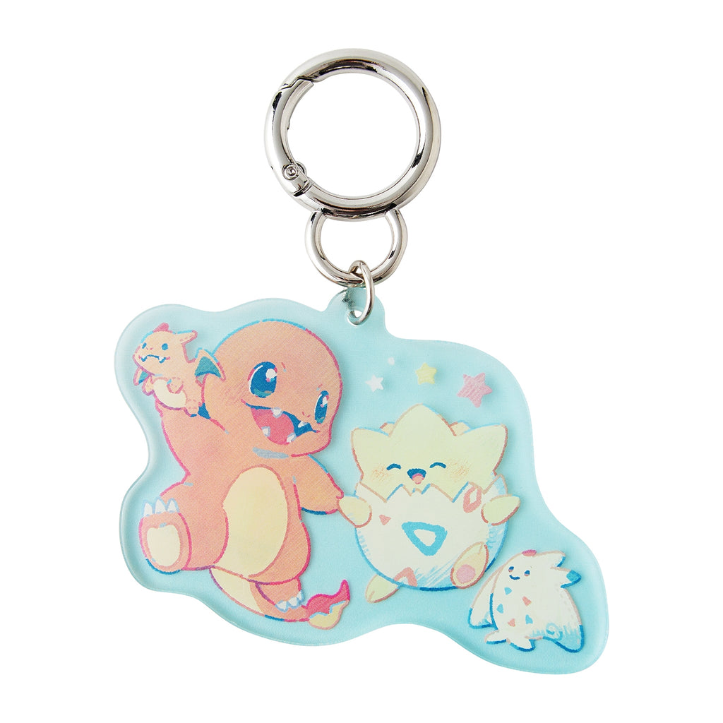 Acrylic Charmander keychain with Togepi from Japan