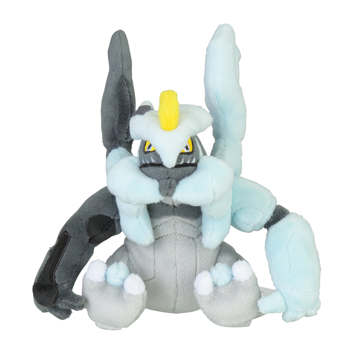 Authentic Japanese Pokemon Black Kyurem Plush, front view