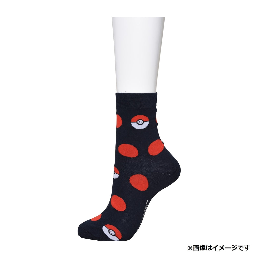 [Choice] Middle socks Poké Ball Dot RD (25-27cm)