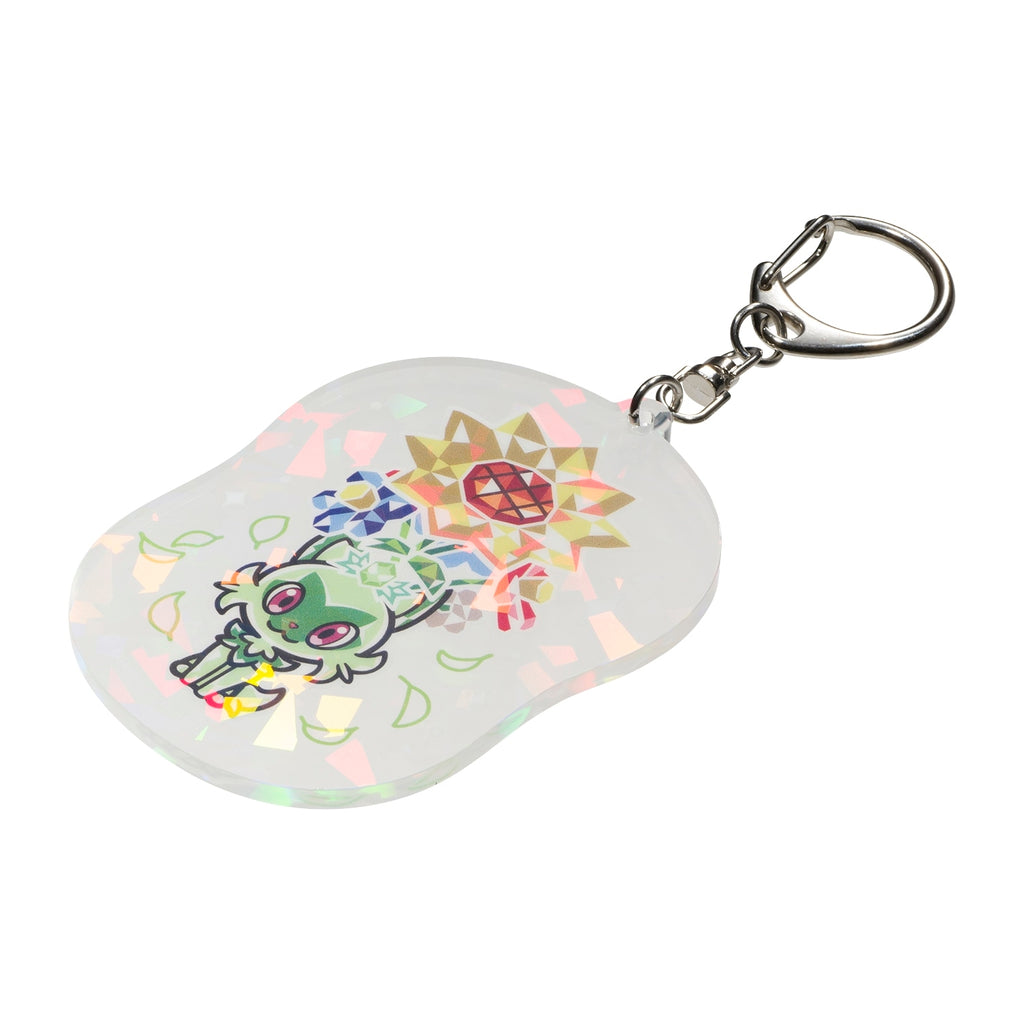 Sprigatito keychain figure on a white background, sourced directly from Japan