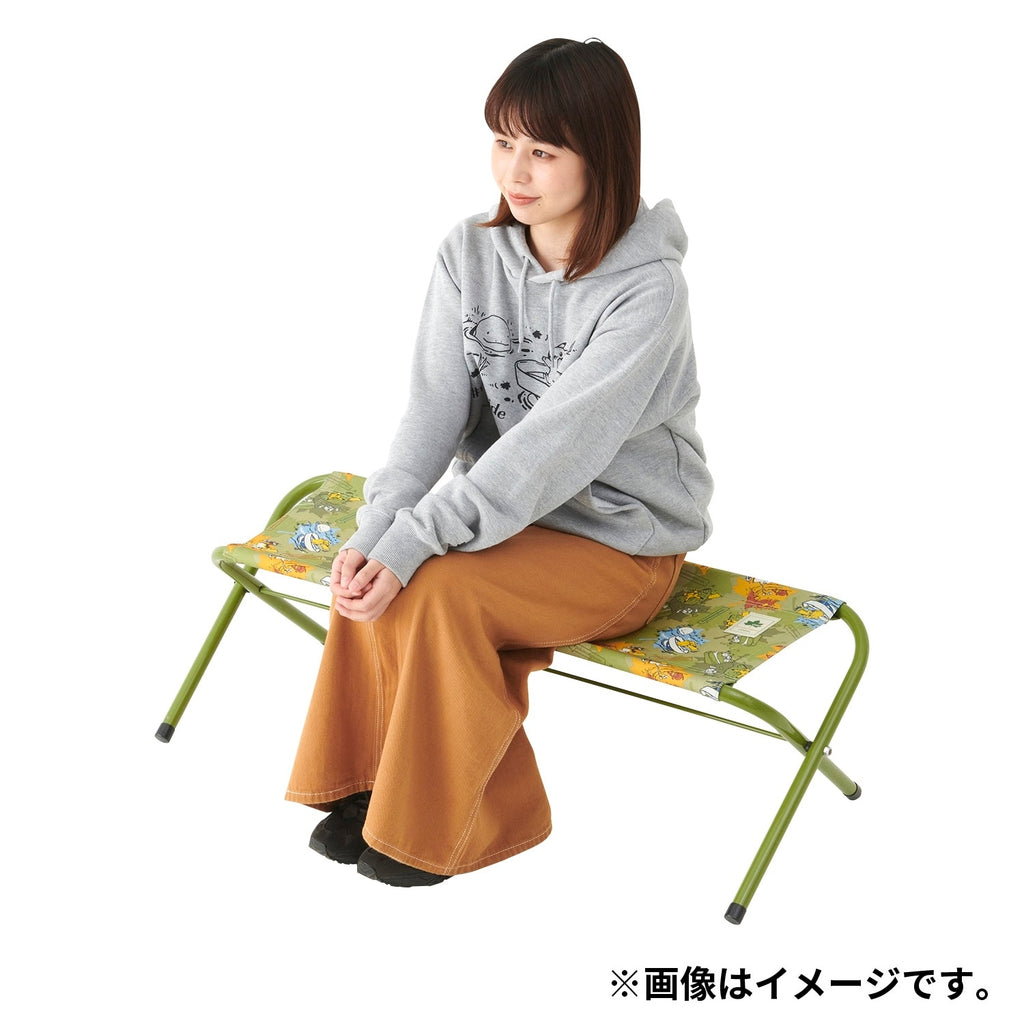 Japan sourced LOGOS spread bench, Pokemon collectible with intricate details and 32×101×32cm size
