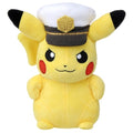 Captain Pikachu plush toy from Japan, smiling face