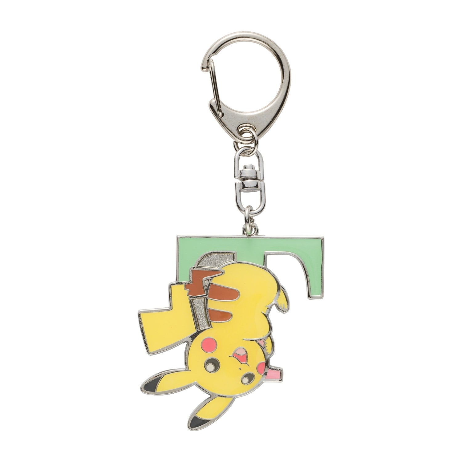 Pikachu T keychain from Japan, electric-type Pokemon figure