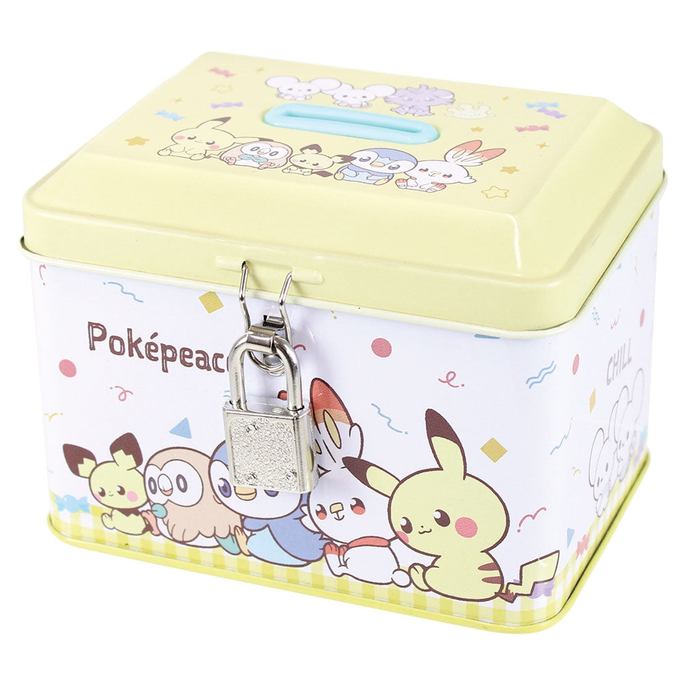 Pokemon Keyed Can Bank with colorful design from Japan