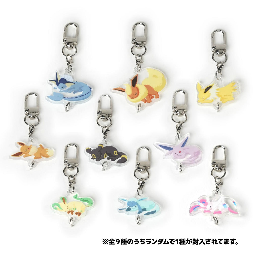 Pokemon Eevee Friends Acrylic Charm from Japan, featuring Eevee and friends