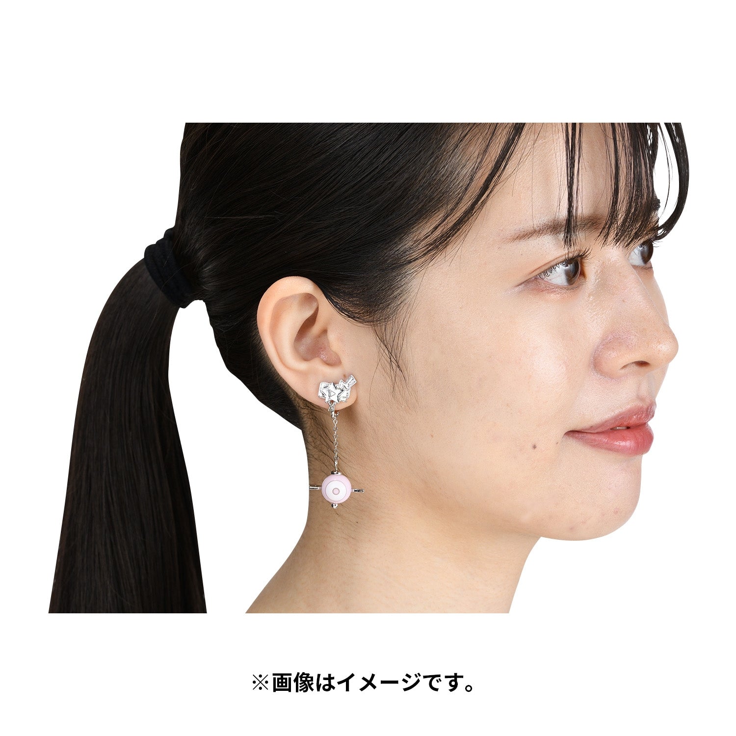 Close-up of Pokemon Nanjamo Earrings with high-quality materials from Japan