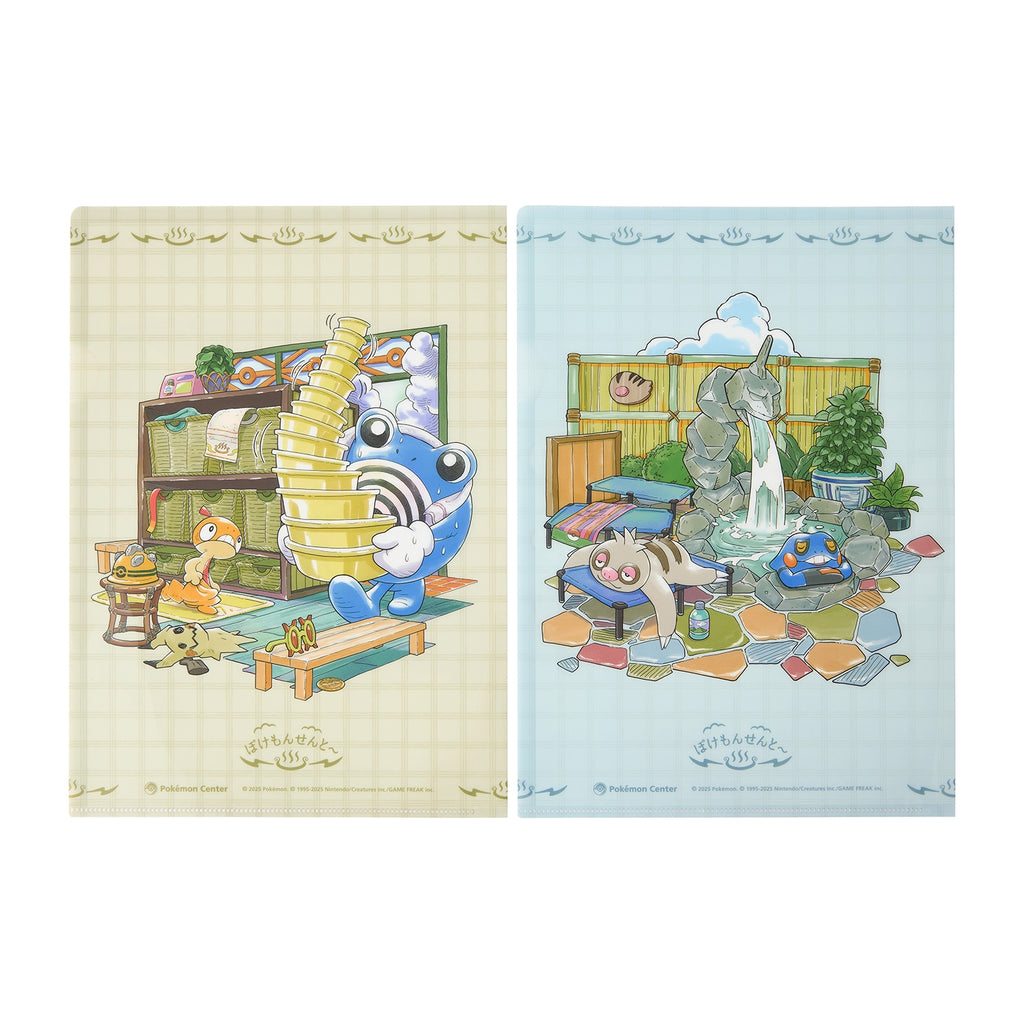 A4 clear file set of 2 Pokemon Sento