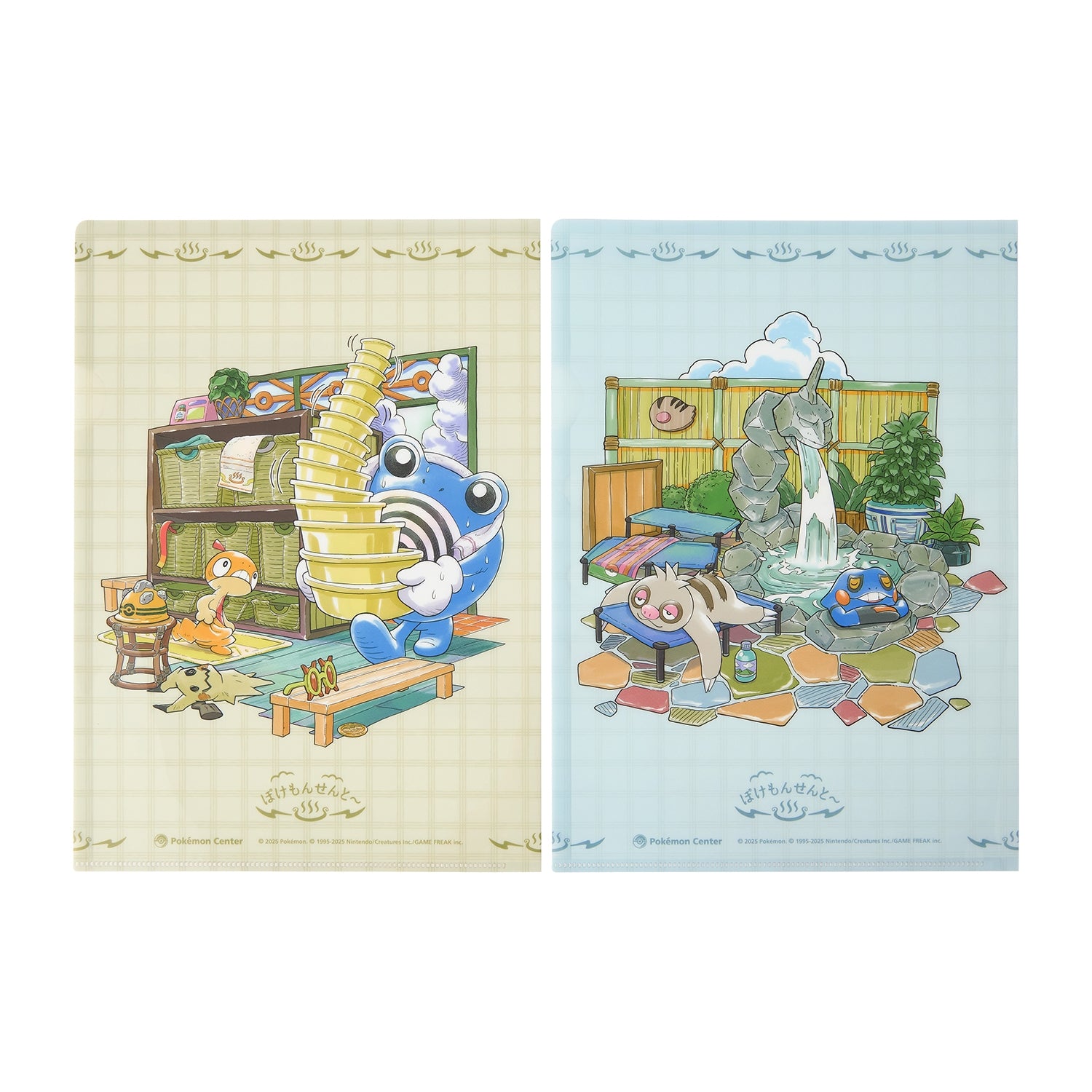A4 clear file set of 2 Pokemon Sento