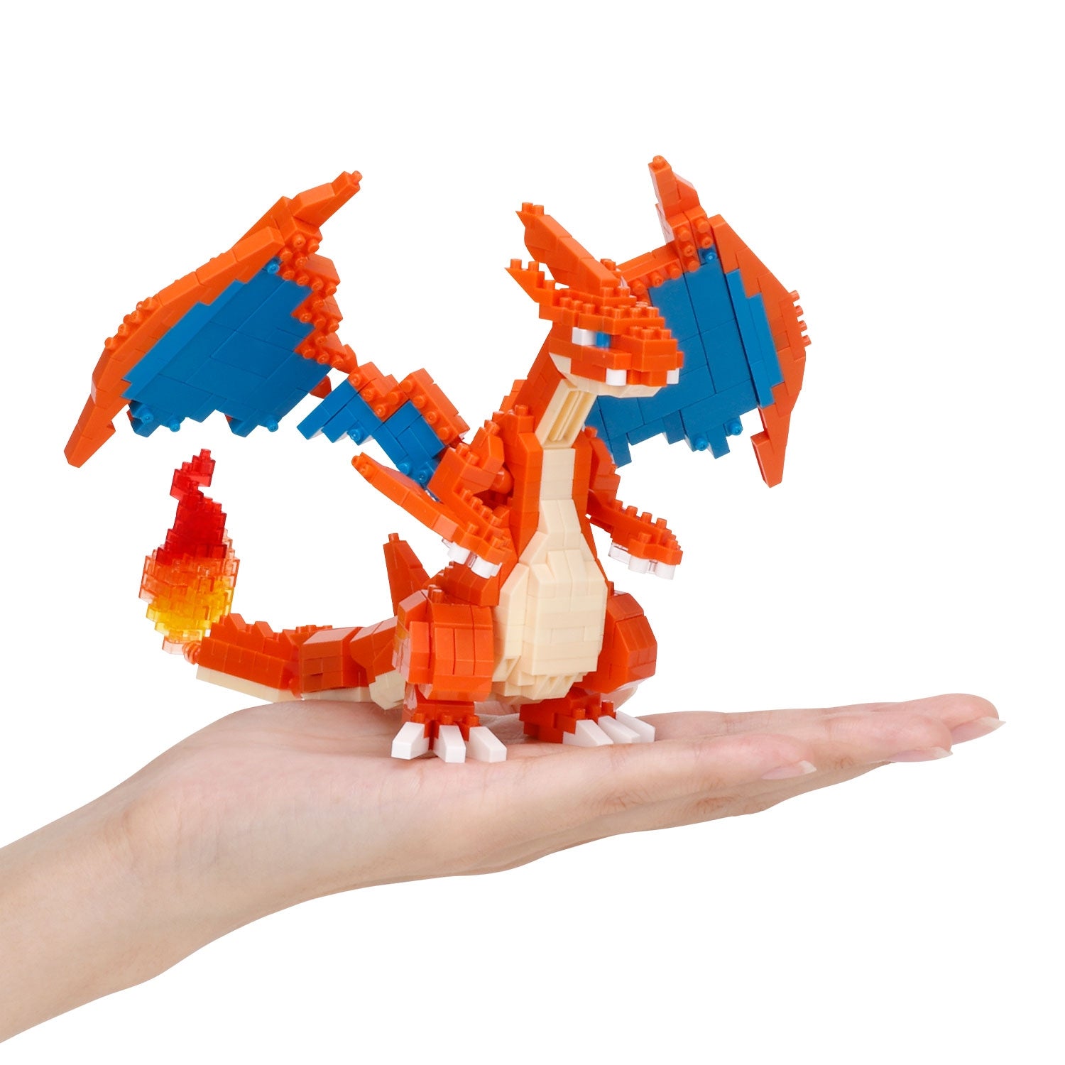 Nanoblock Mega Charizard Y RS from Japan with vibrant colors and textures