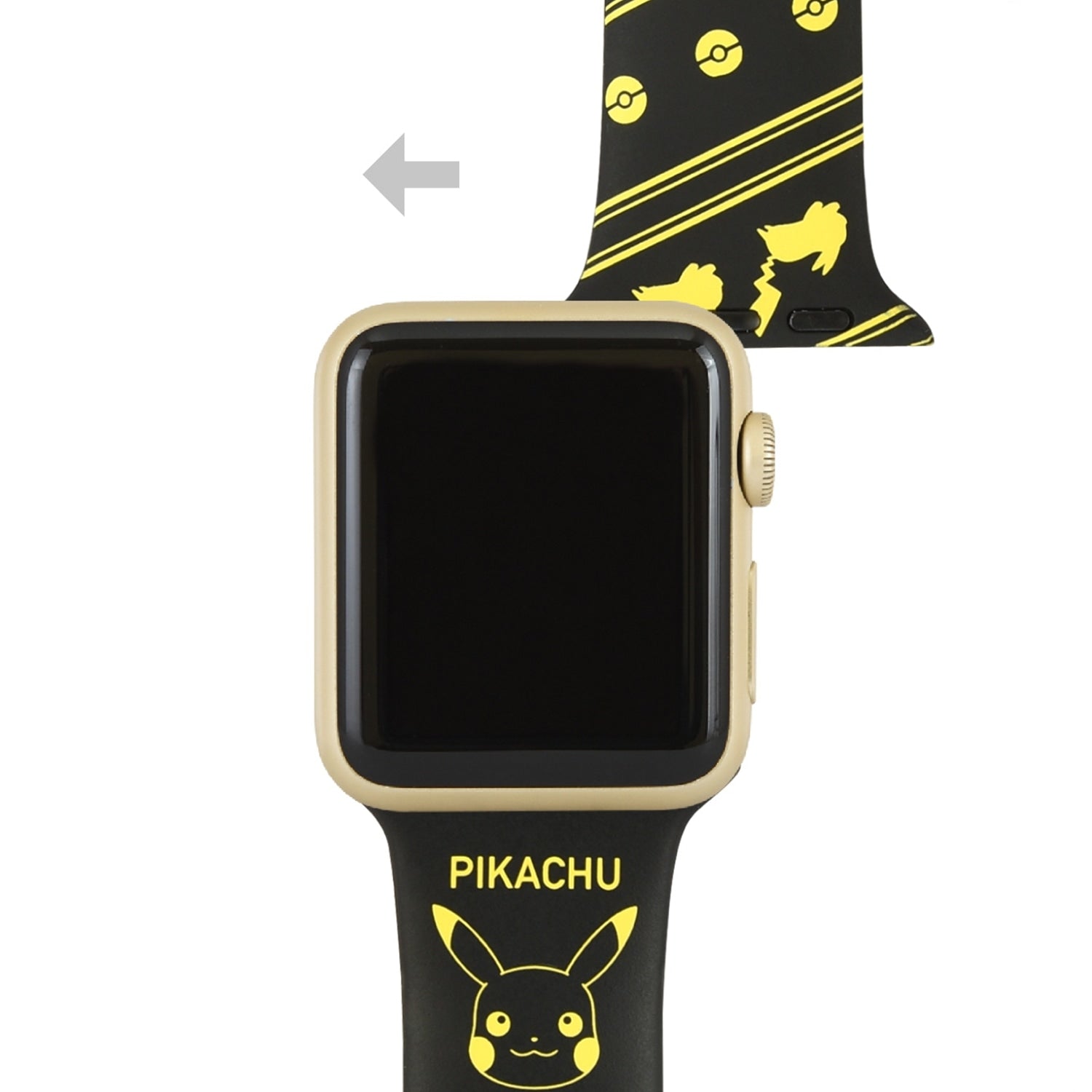 Authentic Japanese Pikachu watch band for Apple Watch 41/40/38mm with Mouse Pokémon logo