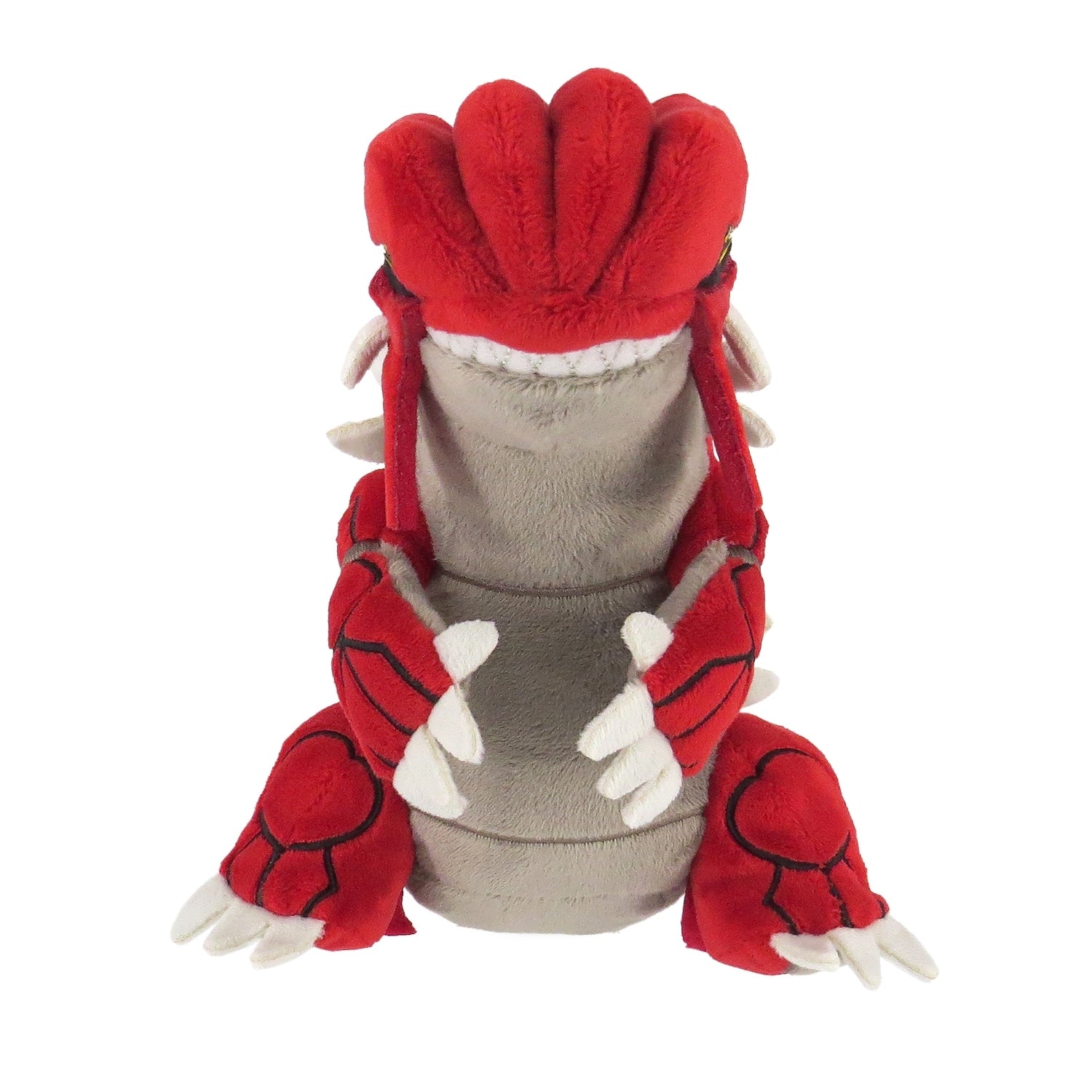 Authentic Pokemon Groudon stuffed toy with vibrant colors from Japan