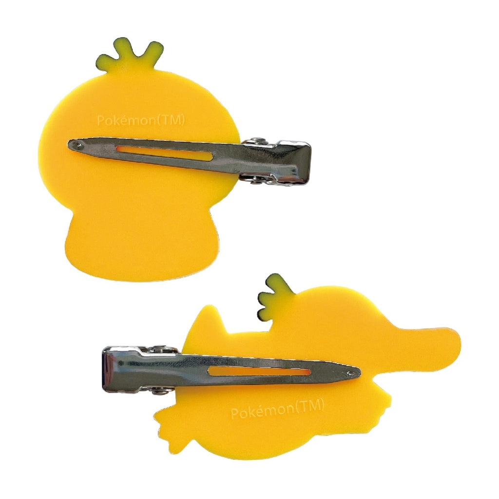 Close-up of Psyduck hair clip with collector quality details from Japan