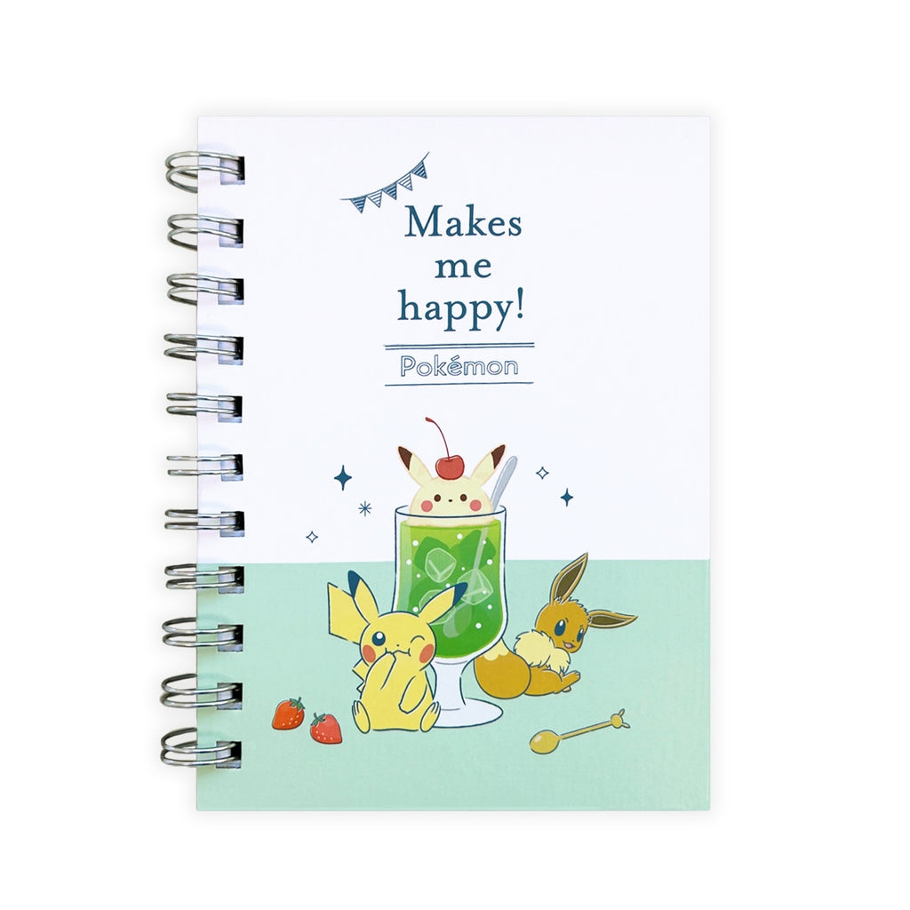 Pokemon A6W ring notebook with snack time design from Japan, featuring colorful characters