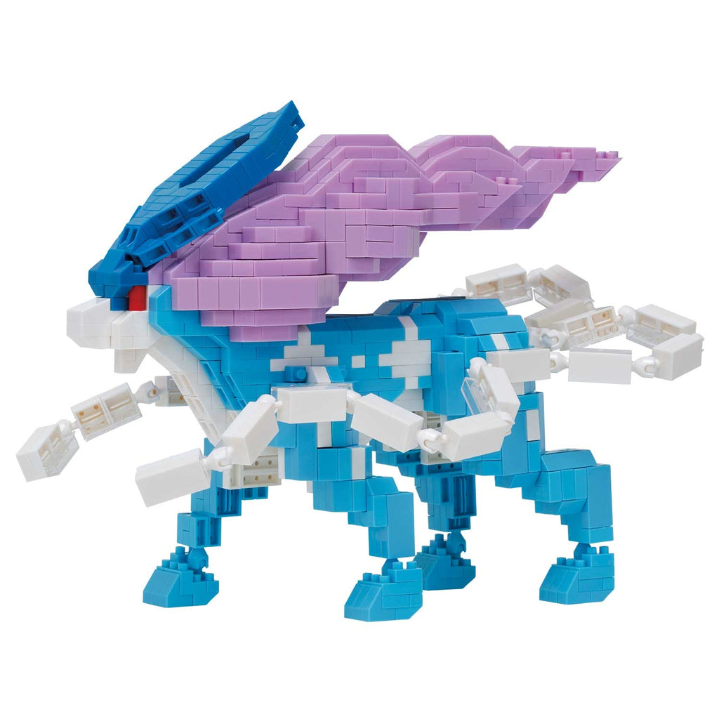 Authentic Nanoblock Suicune Pokemon collectible from Japan, detailed blue body