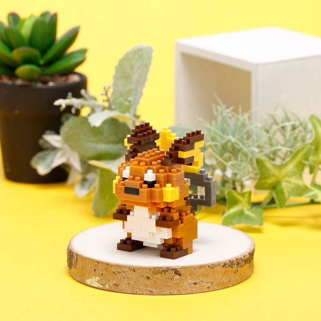 Japanese Nanoblock Raichu collectible figure with official Pokemon packaging