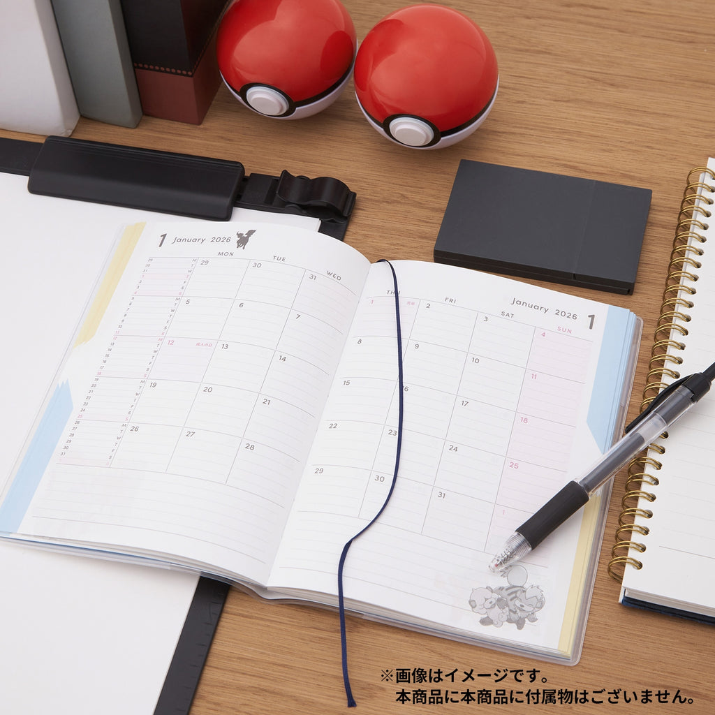 Licensed Pokemon B6 Double Schedule Book from Japan with unique seasonal artwork