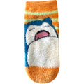 Fluffy socks Snorlax border women's (23-25cm)