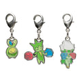 Official Pokemon metal charm #406, #315, #407 from Japan, detailed design
