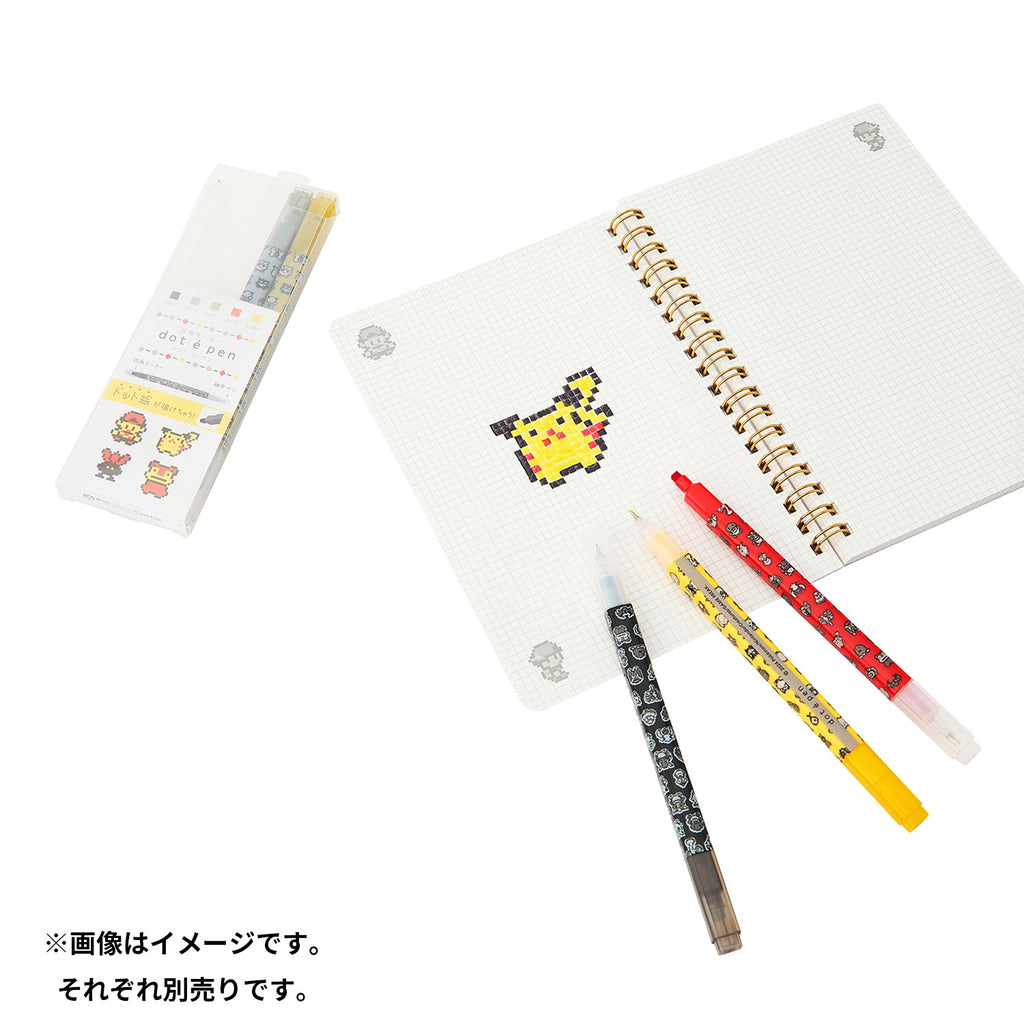 Japanese Pokemon Dot-E-Pen Set with Charmeleon, rare collectible item from Japan