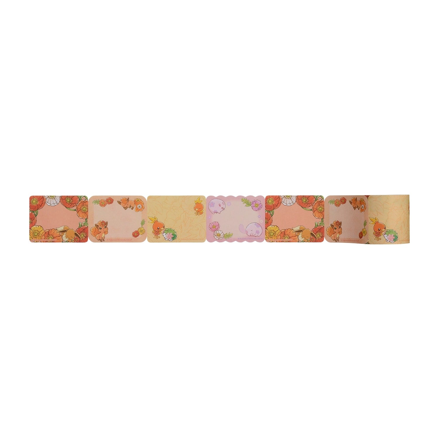 Authentic Pokemon Center Japan Roll Sticky Notes Fleur de Coquelicot collectible item from Japan