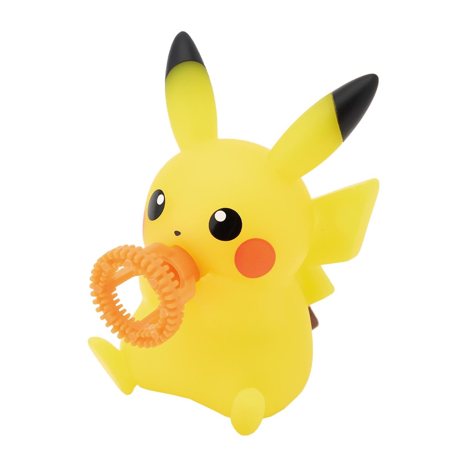 Pikachu figure with soap bubble feature from Japan, cute and colorful