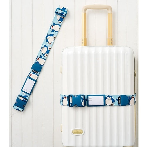 Snorlax Suitcase Belt from Japan, featuring a sleeping Snorlax design