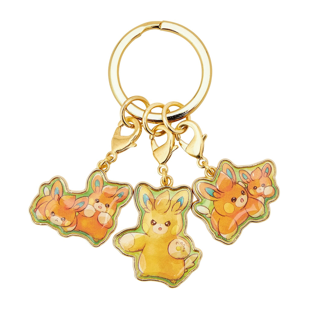 PAMO NO MURE Sogu keychain from Japan with 3-chain metal design