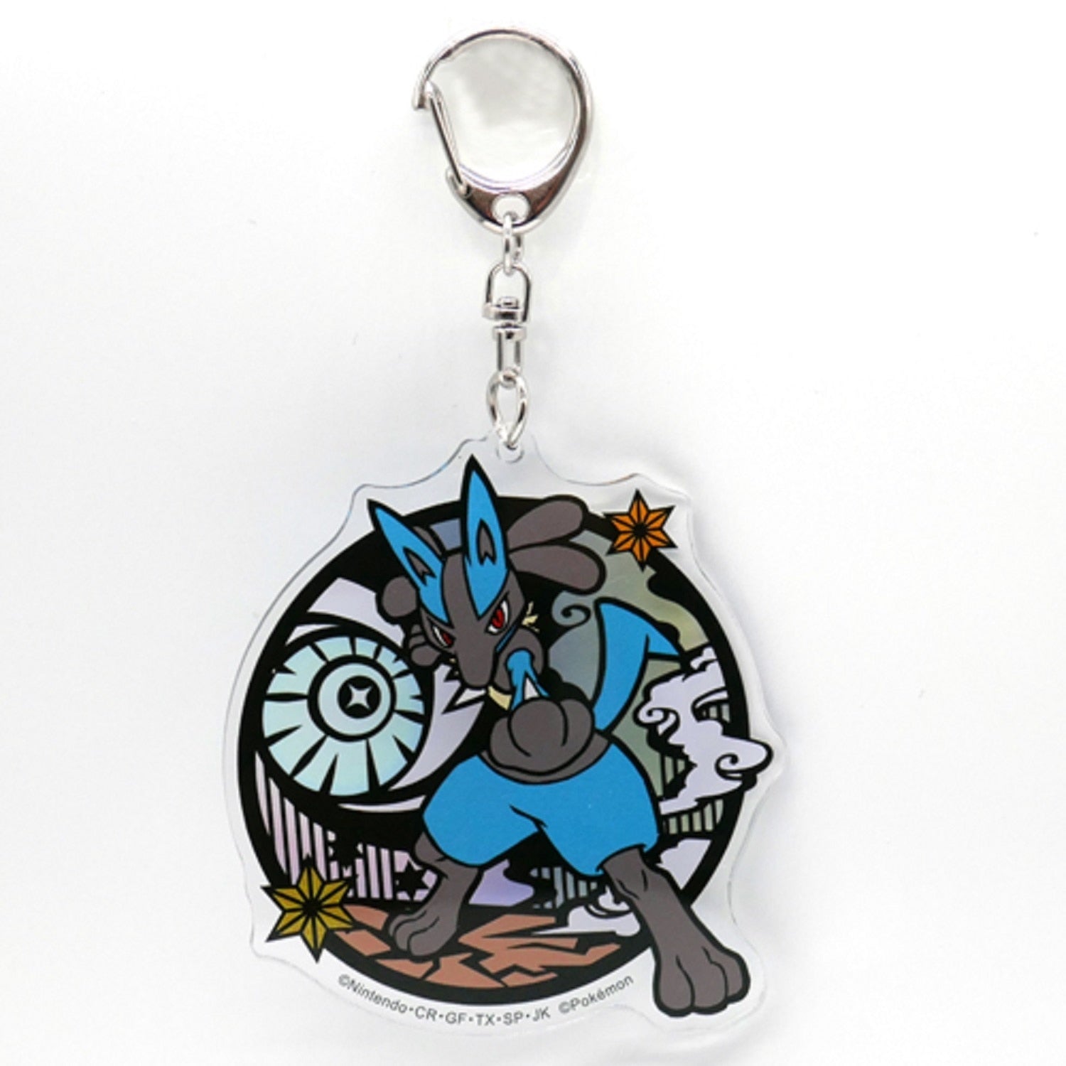Lucario keychain with intricate details from Japan