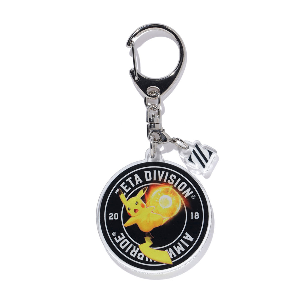 Pokémon UNITE Pikachu acrylic keychain with black background from Japan