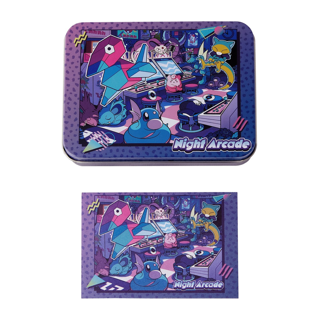 Pokemon Memo in a Can Night Arcade collectible with unique can design from Japan
