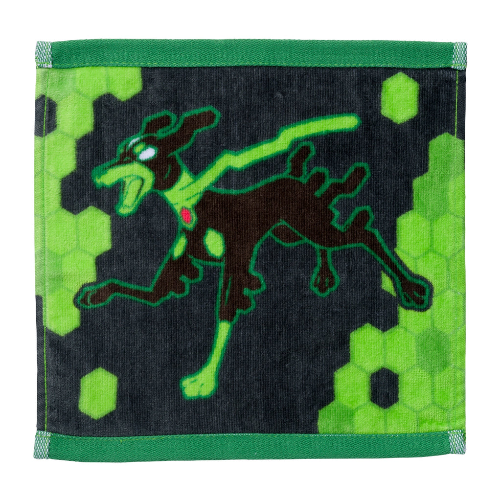 Hand towel featuring Zygarde 10% form from Japan, colorful design