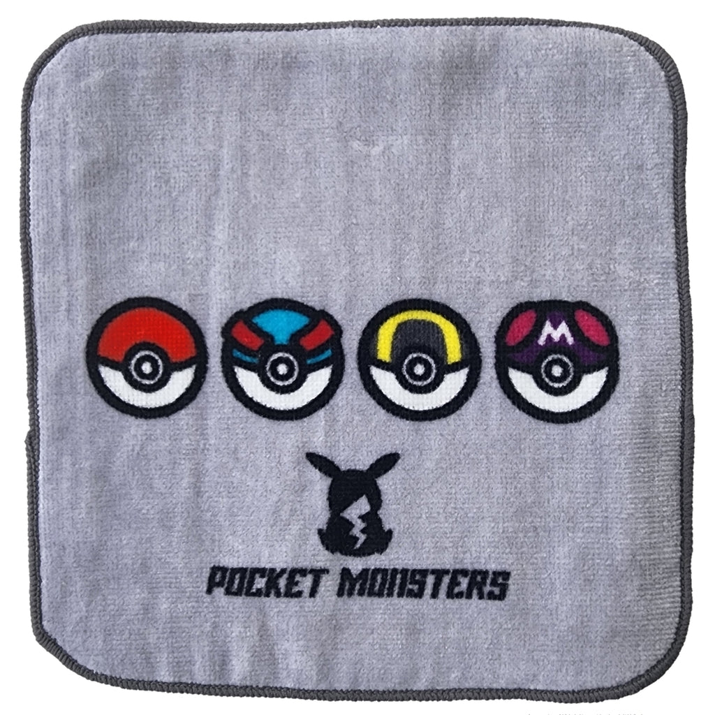 Pokemon 3P mini towel monster ball with soft texture, shipped from Japan