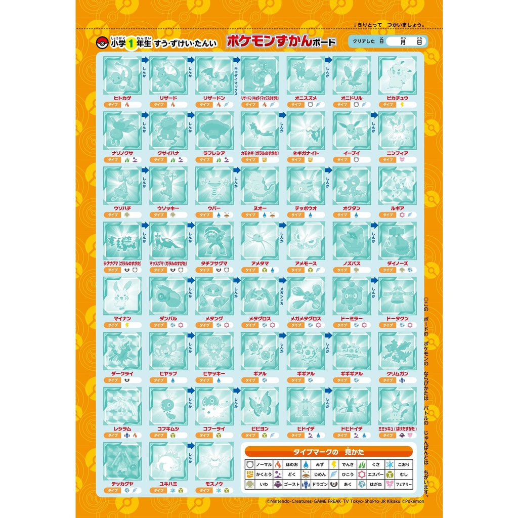 Pokemon Encyclopedia Drill 1st grade elementary school Suu, Zuukei, Tanai