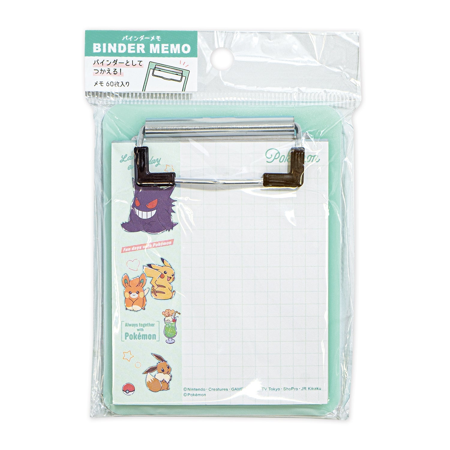 Pokemon Binder memo cafe logo notebook from Japan, featuring unique design