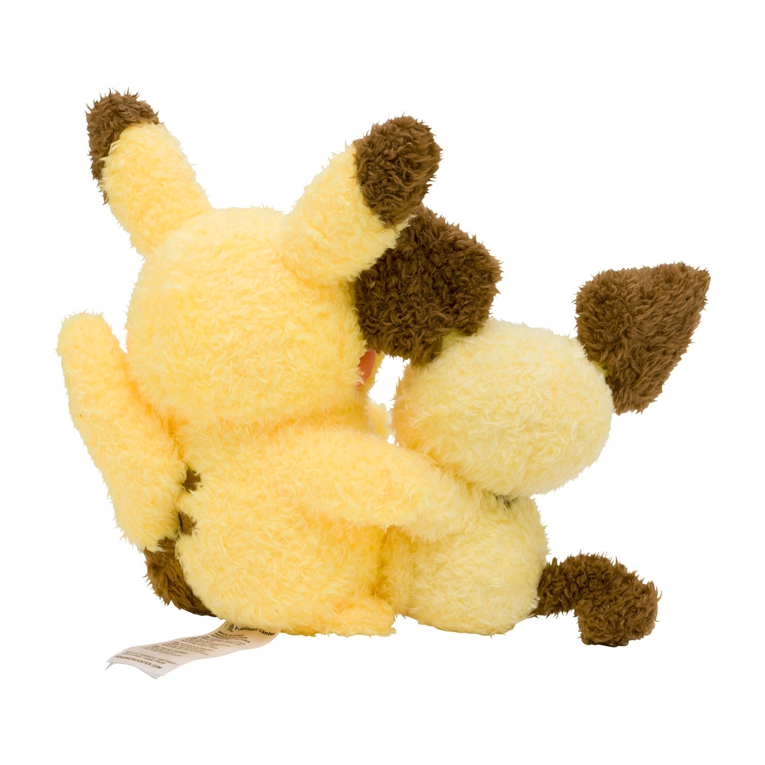 Japanese Pokemon collectible, Nakibeso Pichu & Pikachu plushie set