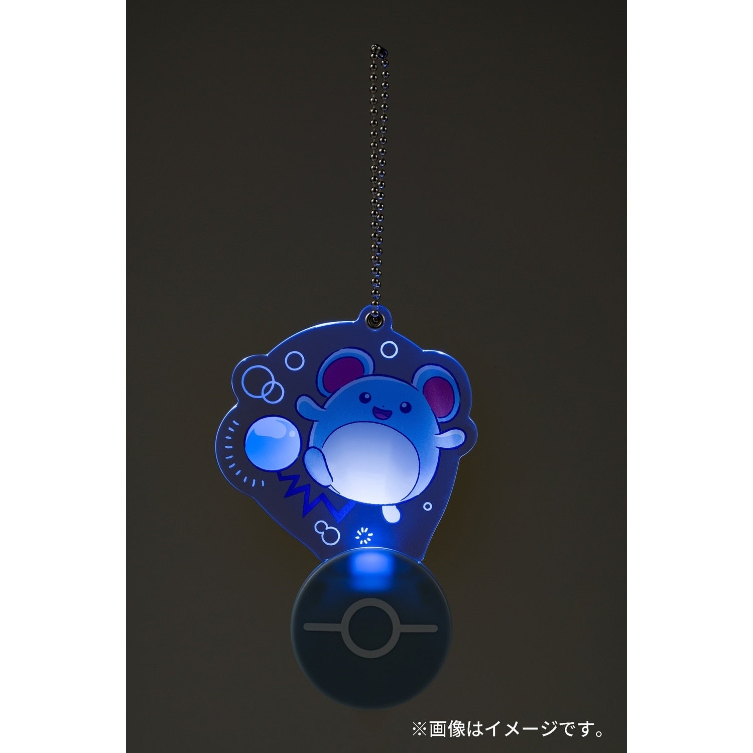 Back of Marill charm, official Pokemon Center Japan licensed product from Japan