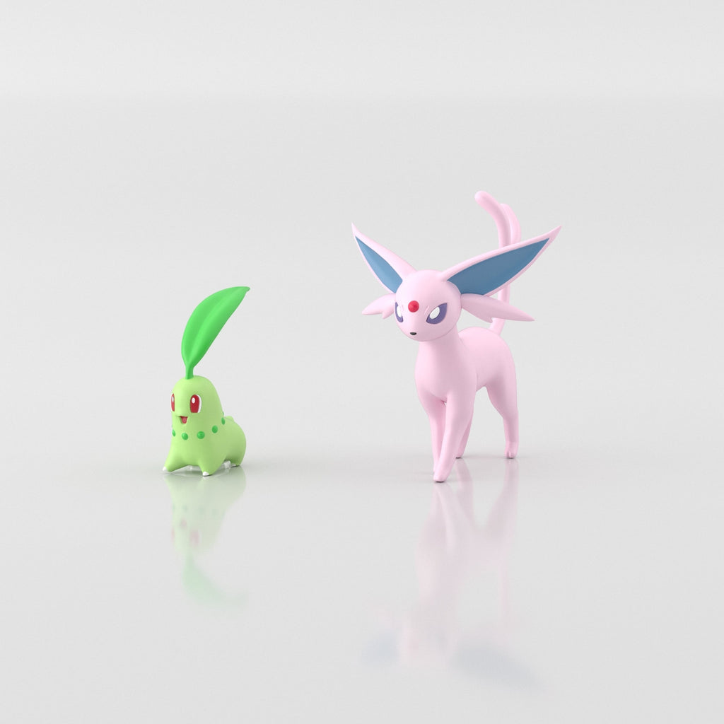 Pokemon Scale World Johto Region 11 Chikorita & Effie