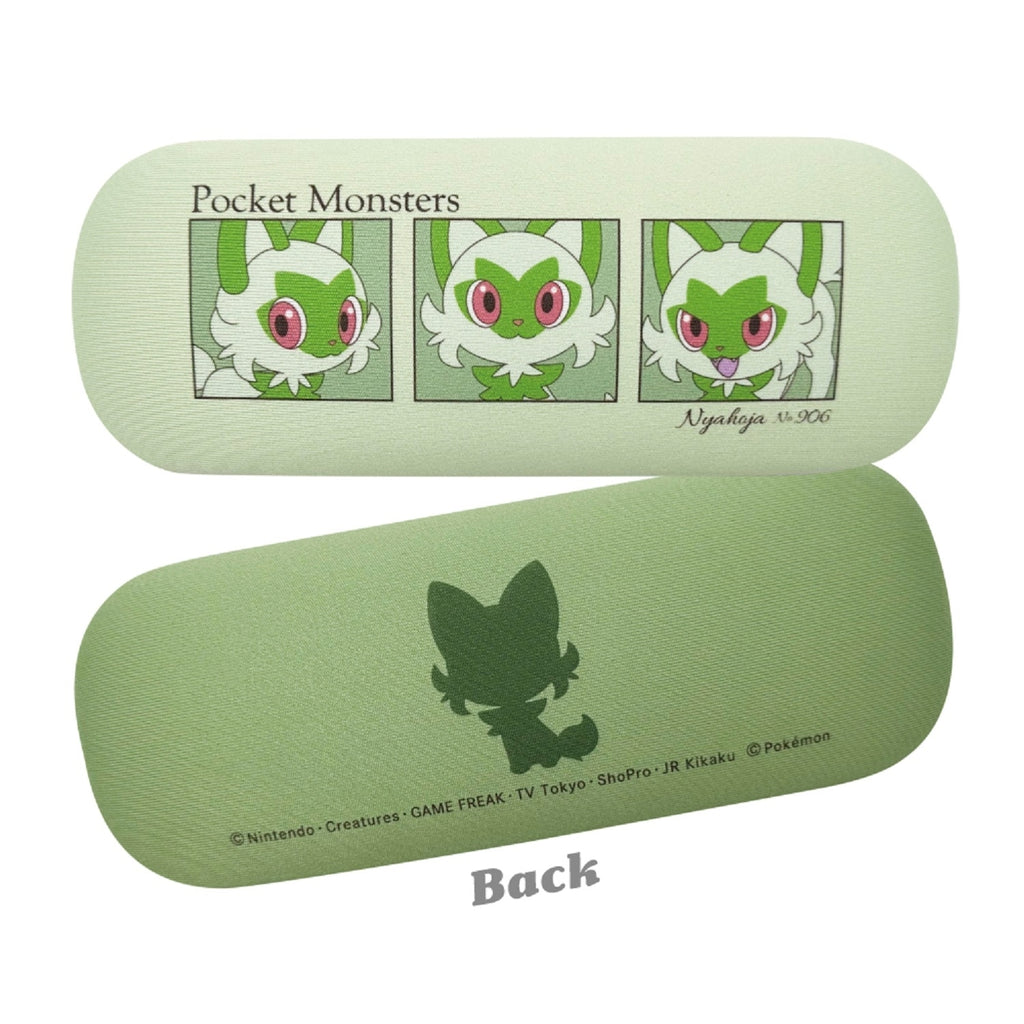 Official Pokemon Center Japan Glasses Case with Grass Cat Pokemon, sourced from Japan