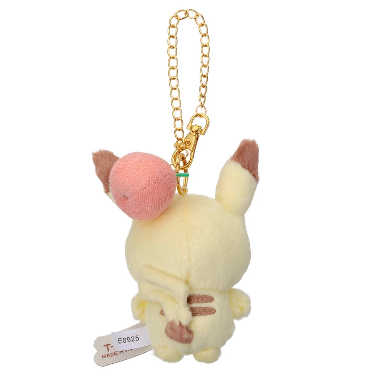 Pikachu Pokepiece plushie from Japan, featuring cute design and chain accessory