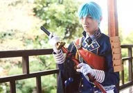 Daisuke Hirose (first stage, one swing) / Horizontal, upper body, costume blue, right side, left side, Character Tomoshot / Stage "Tsurugi Ranmai" Personal Set Bromide
