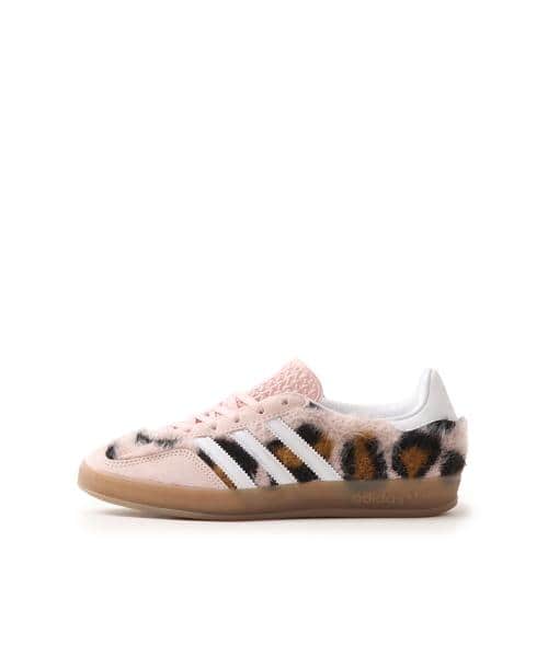 adidas GAZELLE INDOOR atmos pink Trinity Leopard sneakers with pink and leopard print details from Japan